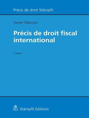 cover image of Précis de droit fiscal international
